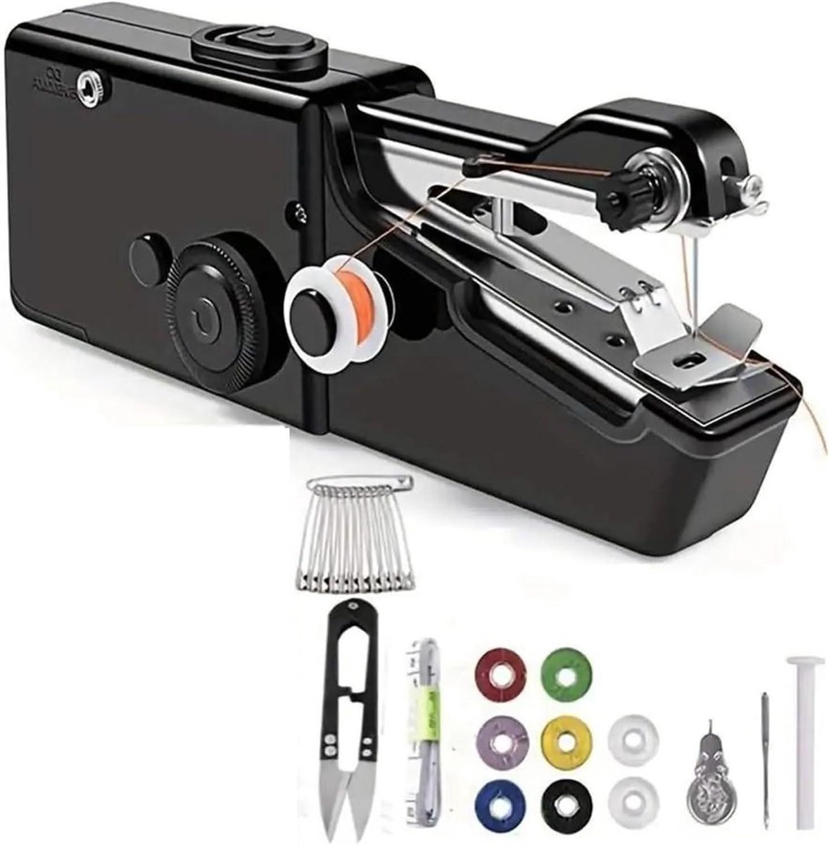 Handnaaimachine - Draagbare Naaimachine - Kleding Repareren - Draadloos Elektrisch - 10x10x10 mm - Zwart