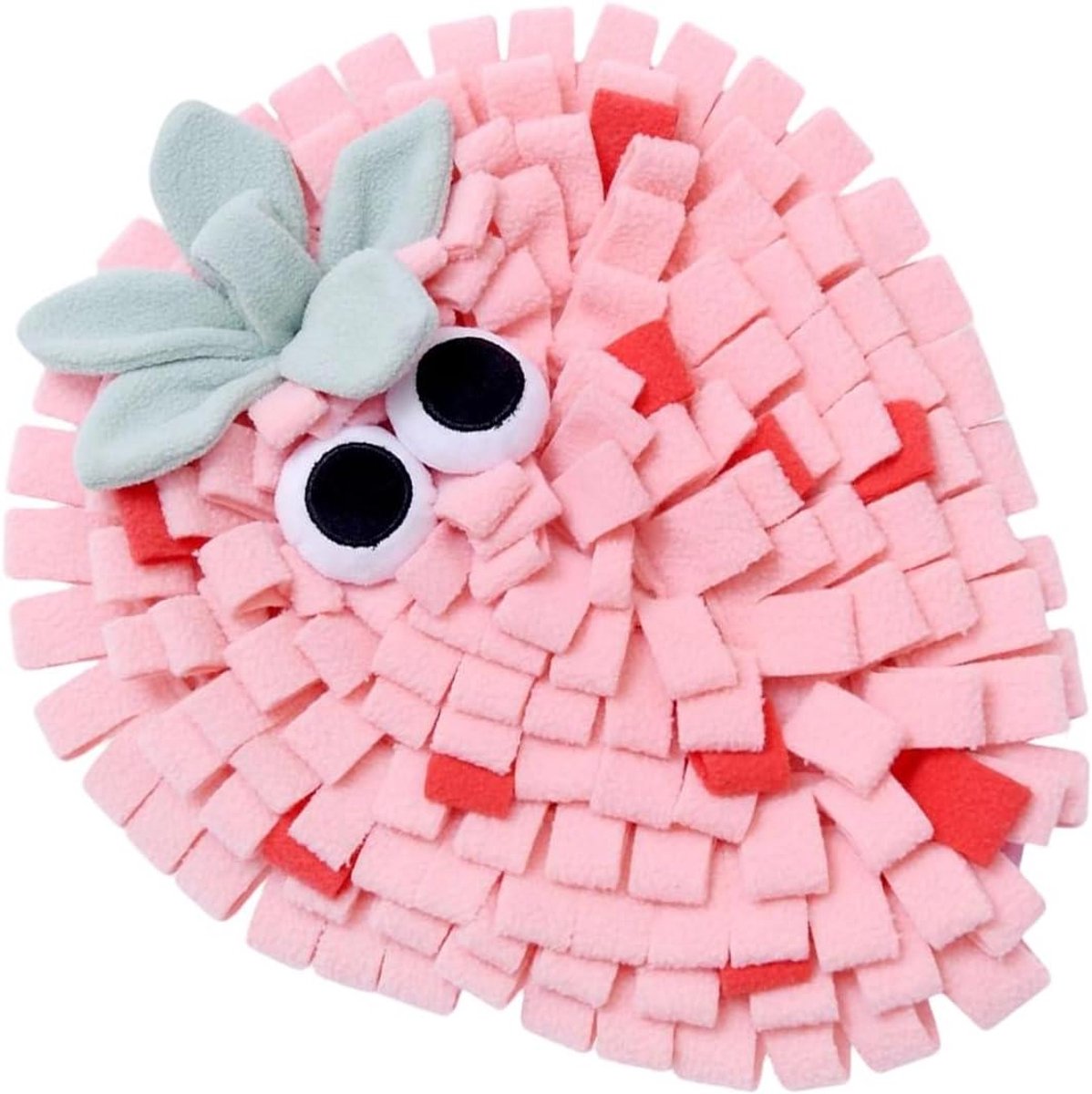 Snuffelmat Hond - Voer Puzzel Speeltje - Mentale Stimulatie - Fruitvorm Ontwerp - 25 x 20 x 3 cm - Roze
