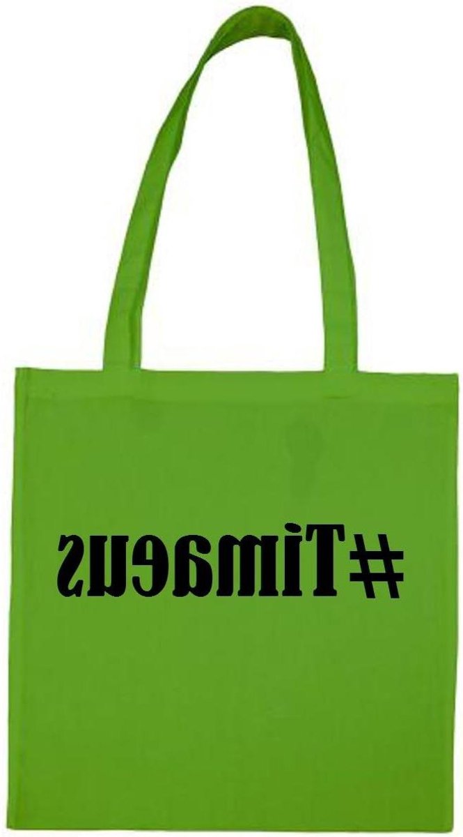 Schoudertas - Draagtas Boodschappentas - Dagelijks Gebruik - Vormvast Katoen - 38x42 cm - Groen