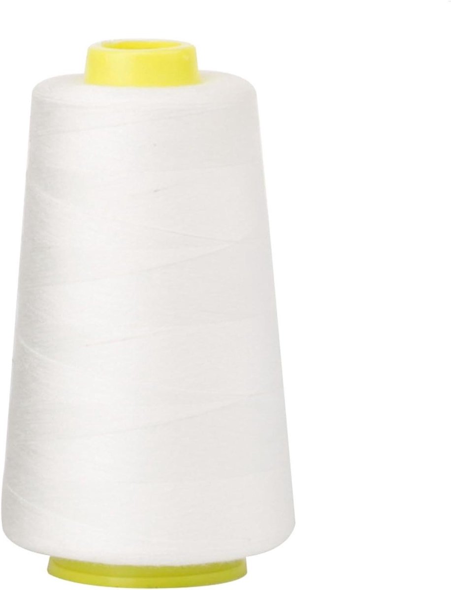 Naaimachine Draad - Naaigaren Kegeldraad - Kleding Naaien - Sterk en Glad - 3000 Yards - Wit