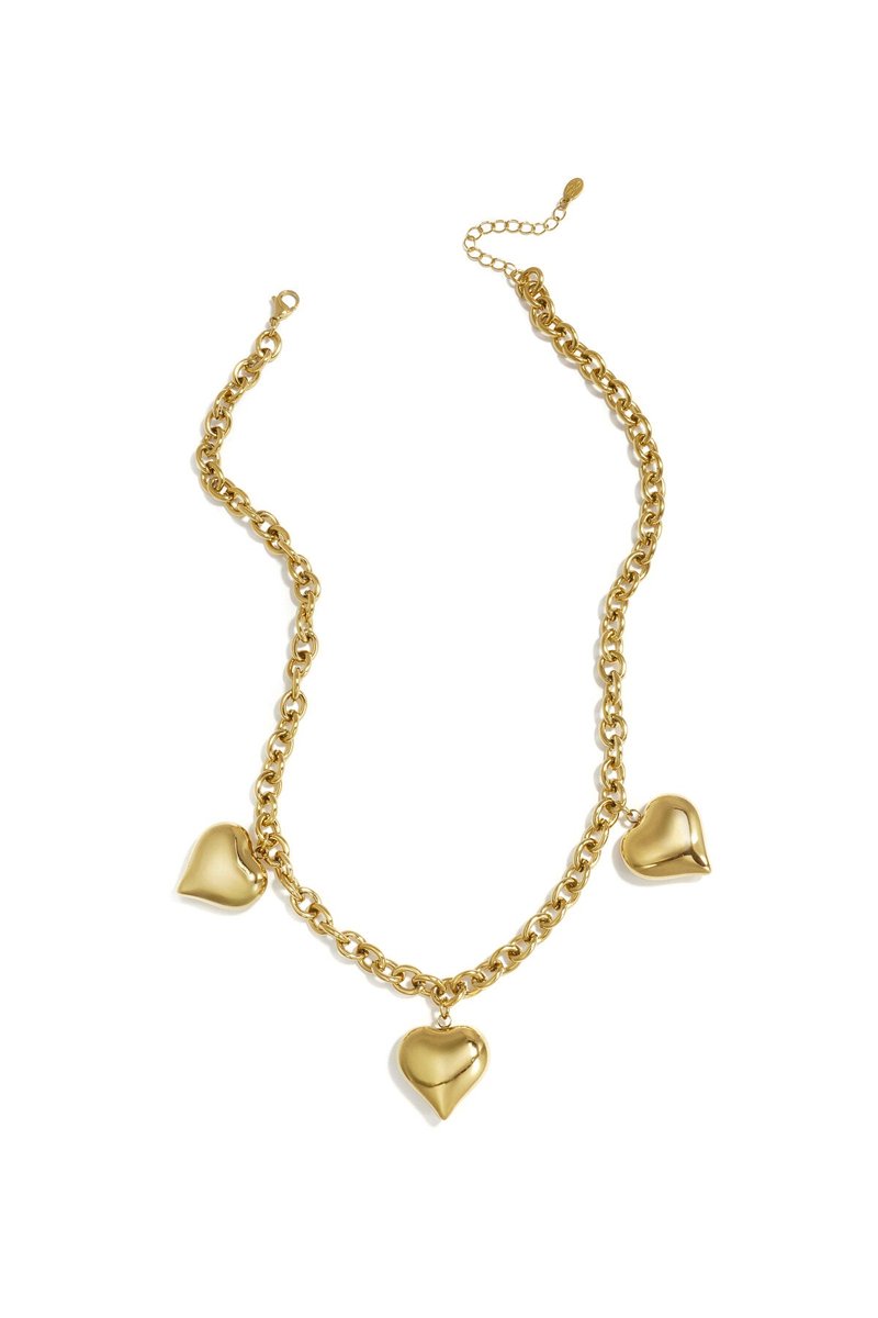 Hartjes Ketting - Ketting - Goud - Stainless Steel - - Goud
