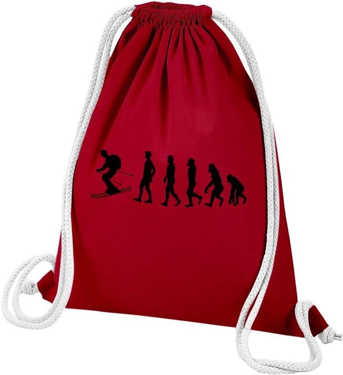 Sporttas Katoen - Gymtas Strandtas - Vervoer Sportspullen - 100% Katoen - 37 x 46 cm - Rood