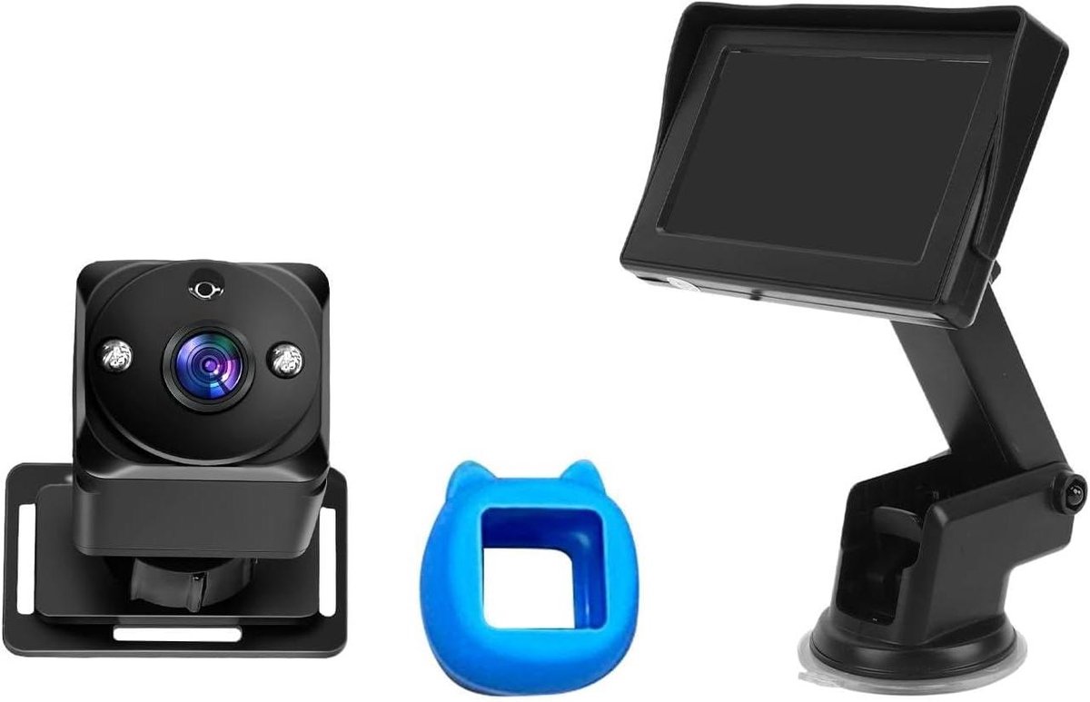 Baby Autocamera - Baby Monitor - Rijveiligheid - 360 Graden Draaibaar - 43 inch Monitor - Zwart