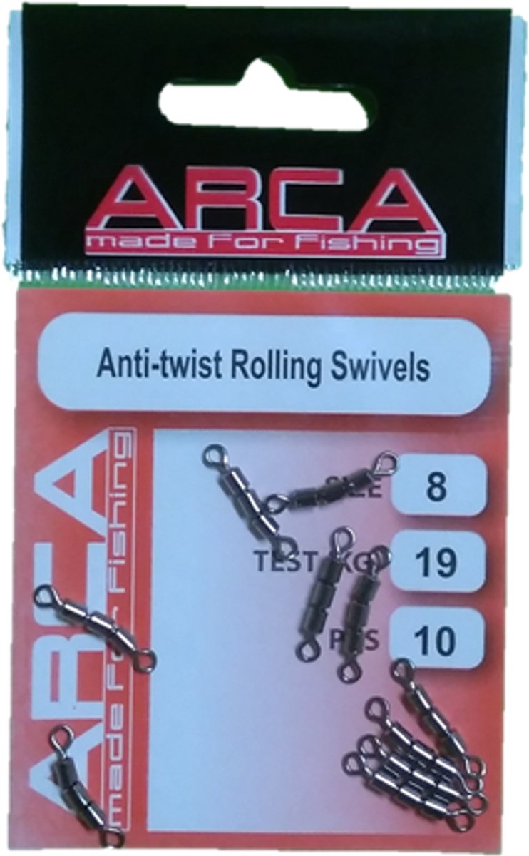 Z/10 anti-twist rolling swivels black nickel no8
