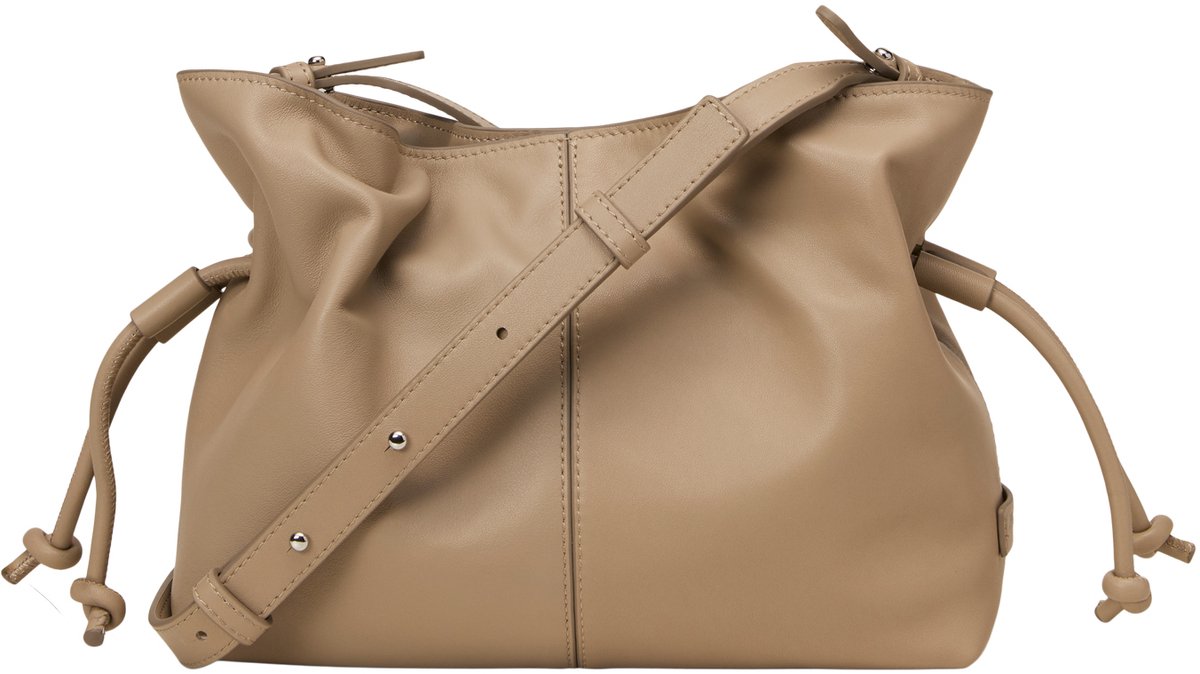 Marc O'Polo Leren schoudertas Simona Leather Crossbody Bag Earthy Taupe