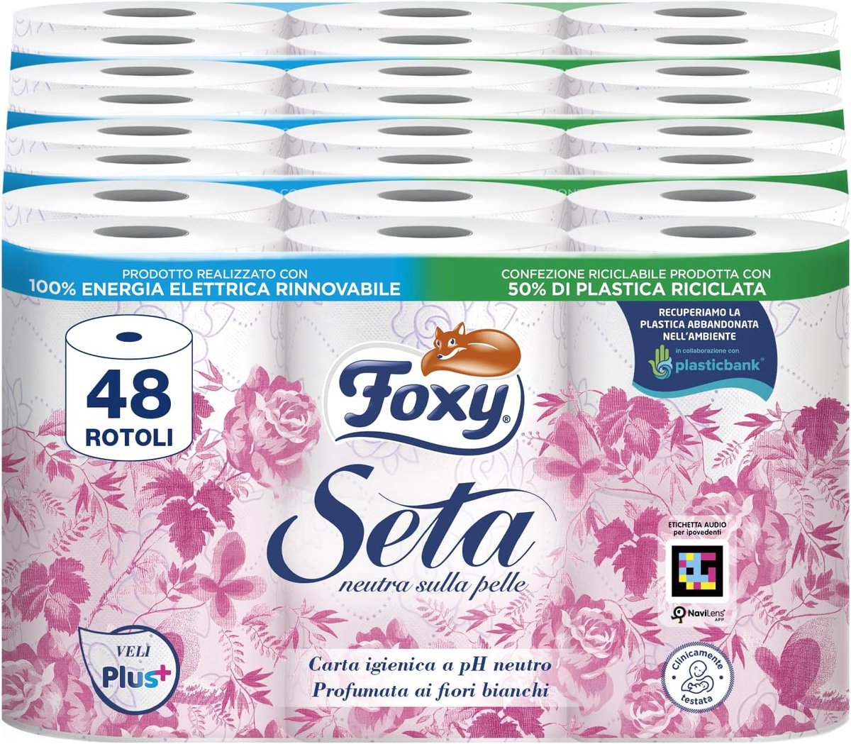 SnelShoppen - Premium 2-laags Toiletpapier - 48 Rollen, 200 Vellen per Rol, Extra Dikke en Zachte Papieren Toiletten, Recyclebare Verpakking, Ideaal v