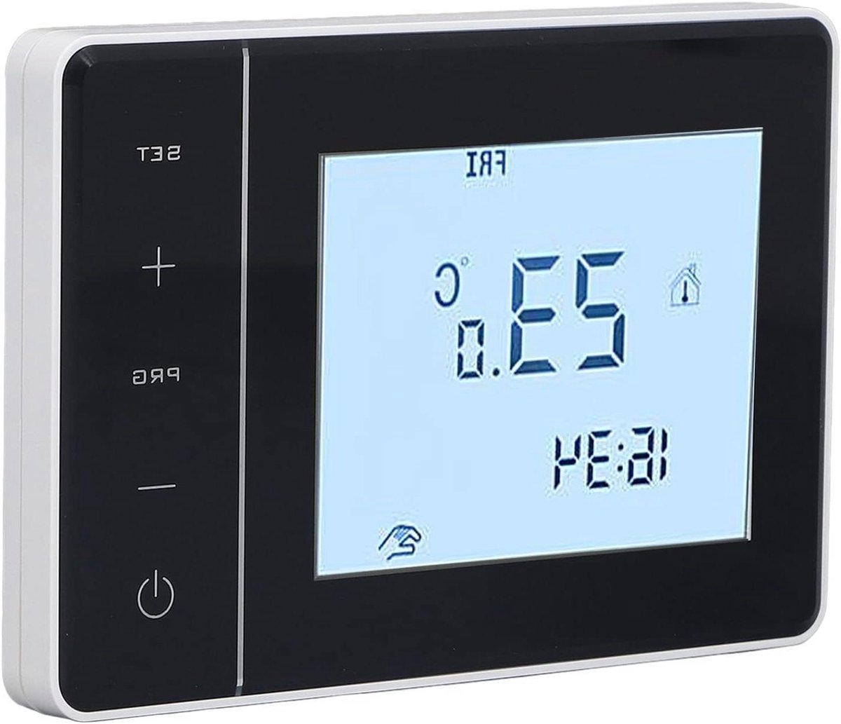 Intelligente Thermostaat - Digitale Regelaar - Verwarming Regelen - Programmeerbare Planning - AC100-230V - Zwart