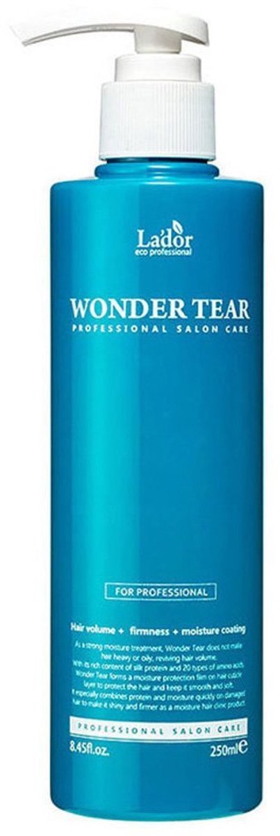Lador Eco Professional Wonder Tear 250 ml - Haarmasker - Intensieve Verzorging - Keratine En Zijdeproteïnen - Voor Droog En Beschadigd Haar