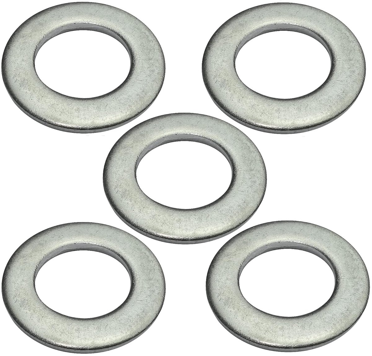 - C49227 - Set van 5 universele platte ringen M16 - in roestvrij staal A4 - buitendiameter 29,5 mm - dikte 3 mm DIN125