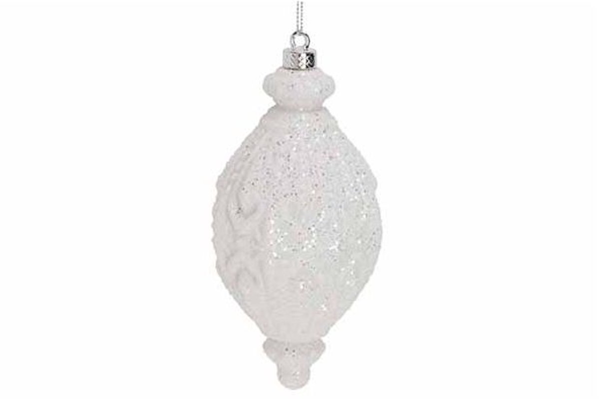 Hanger Drop Glitter Wit 8x8xh16cm Kunsts Tof