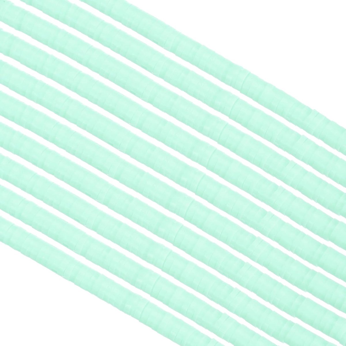 Kralen spacer, 3500 stuks 10 strengen ronde platte handgemaakte kraal spacer voor ambachtelijke huisdecoratie ketting armbanden sieraden maken, mintgroen