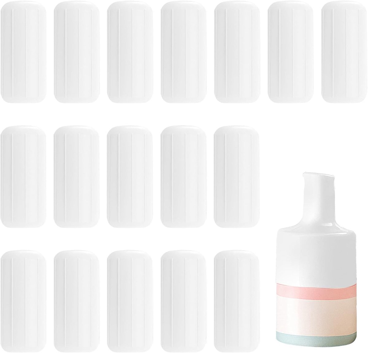 16 stuks elastische reishoezen, siliconen flessenhoezen, lekvrij, hoezen voor reishouders, herbruikbaar, reisformaat, toiletartikelen en cosmetica