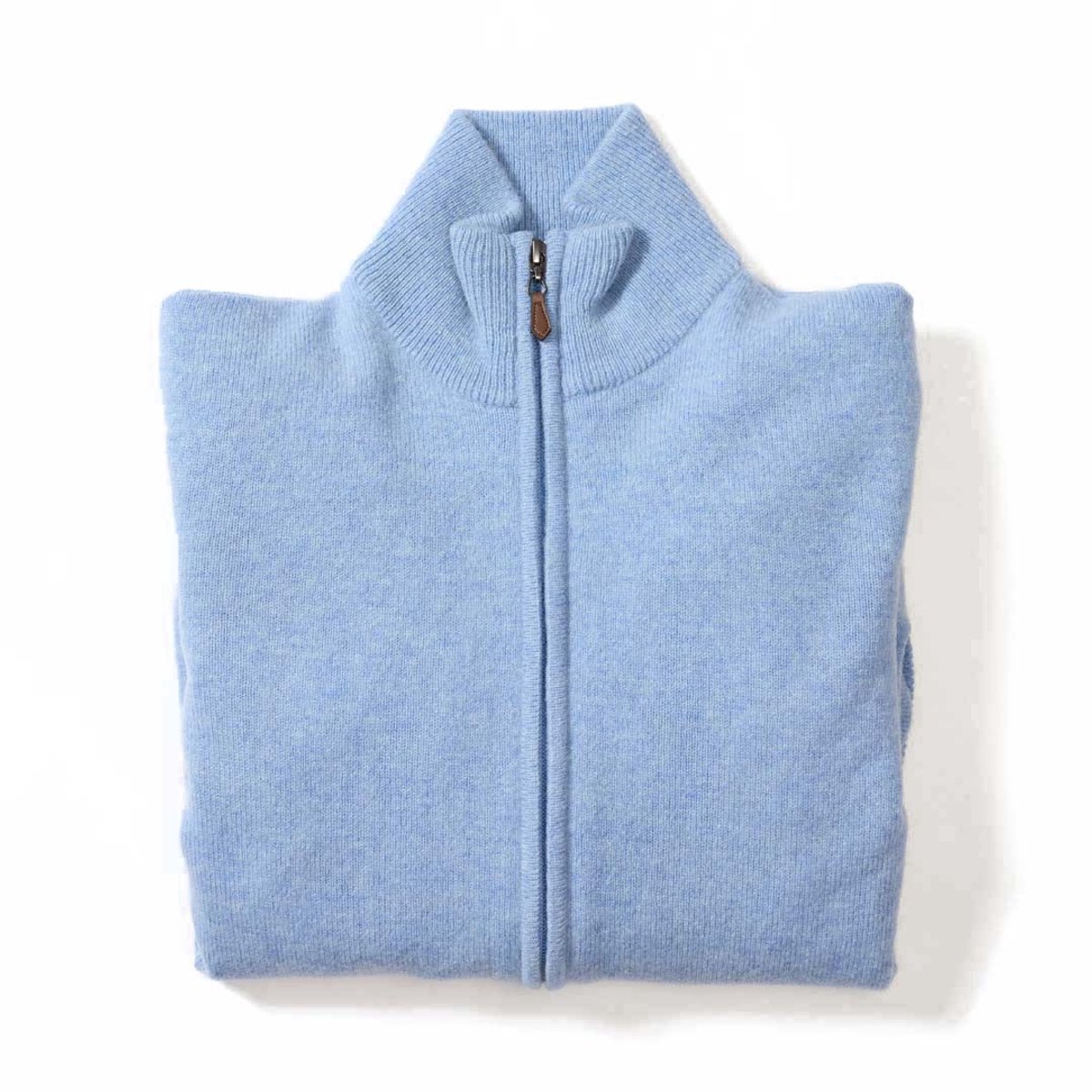 Osborne Knitwear Windstopper cardigan met rits - Dames - Lamswol - Glacier - Zwarte voering - 2XL