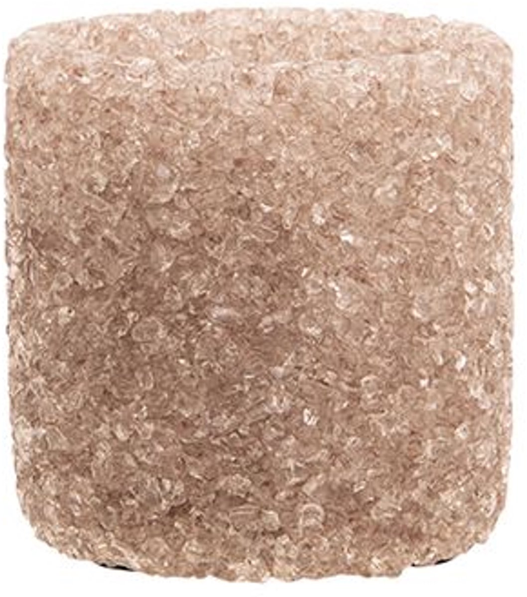 Theelichthouder Crystals Oud Roze 7x7xh7 ,5cm Glas