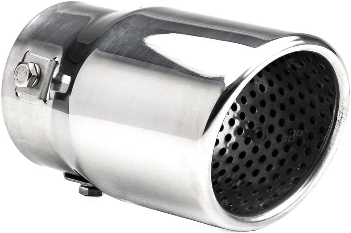 Uitlaat Einddemper Sierstuk RVS Koppelstuk 63mm Zilver