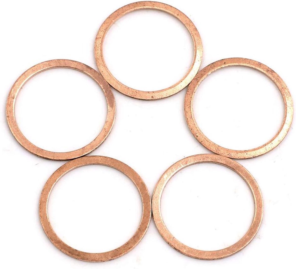 sourcing map 5 stuks koperen sluitringen plat 25 mm binnendiameter voor auto's
