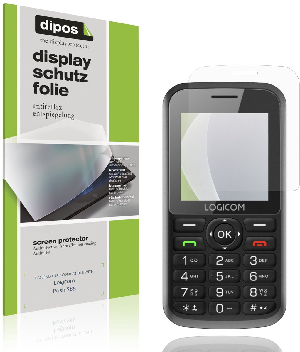 dipos – 4x Matte Beschermfolie geschikt voor Logicom Posh S85 | Krasbestendige & antireflecterende Screenprotector Ultra-Thin