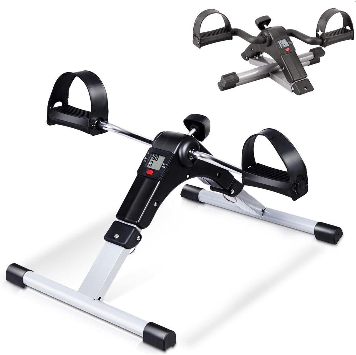Mini Hometrainer - Pedaal Trainer - Thuis Trainen - Inklapbaar Ontwerp - 50 x 36 x 22.5 cm - Zwart