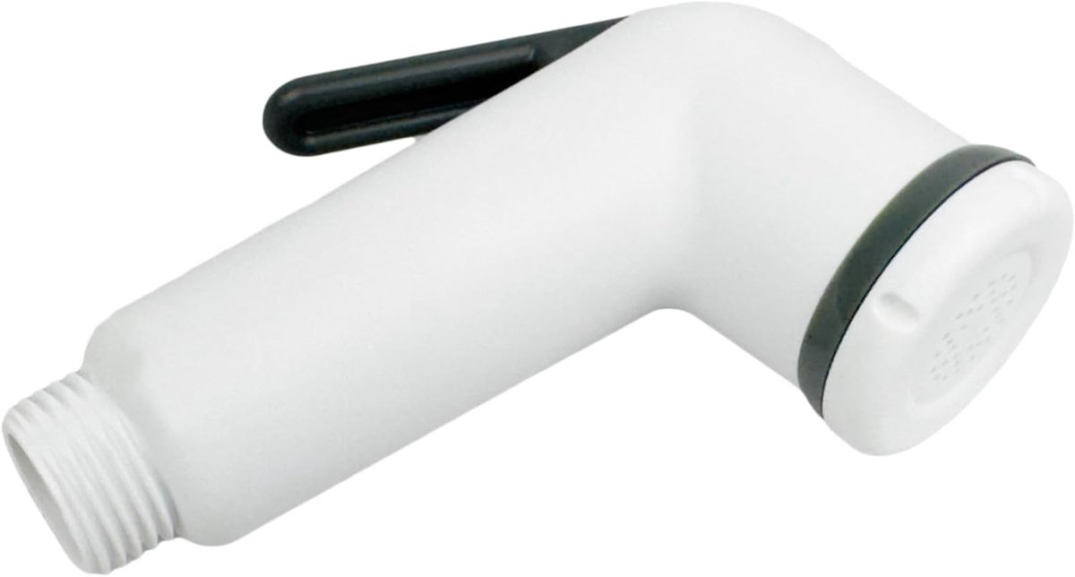SnelShoppen - Waterbesparende Douchestraal voor Boot of Camper - Ergonomische ABS Douchekop met Thermoplastische Handgreep - Wit/Grijs - Ideaal voor B