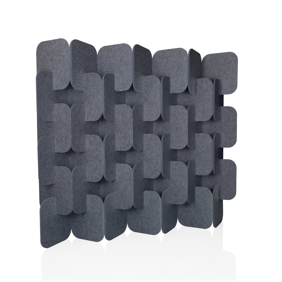 Akoestische scheidingswand FLEXMIUT PLUG PET set van 6 163x170x25cm grijs hjh OFFICE