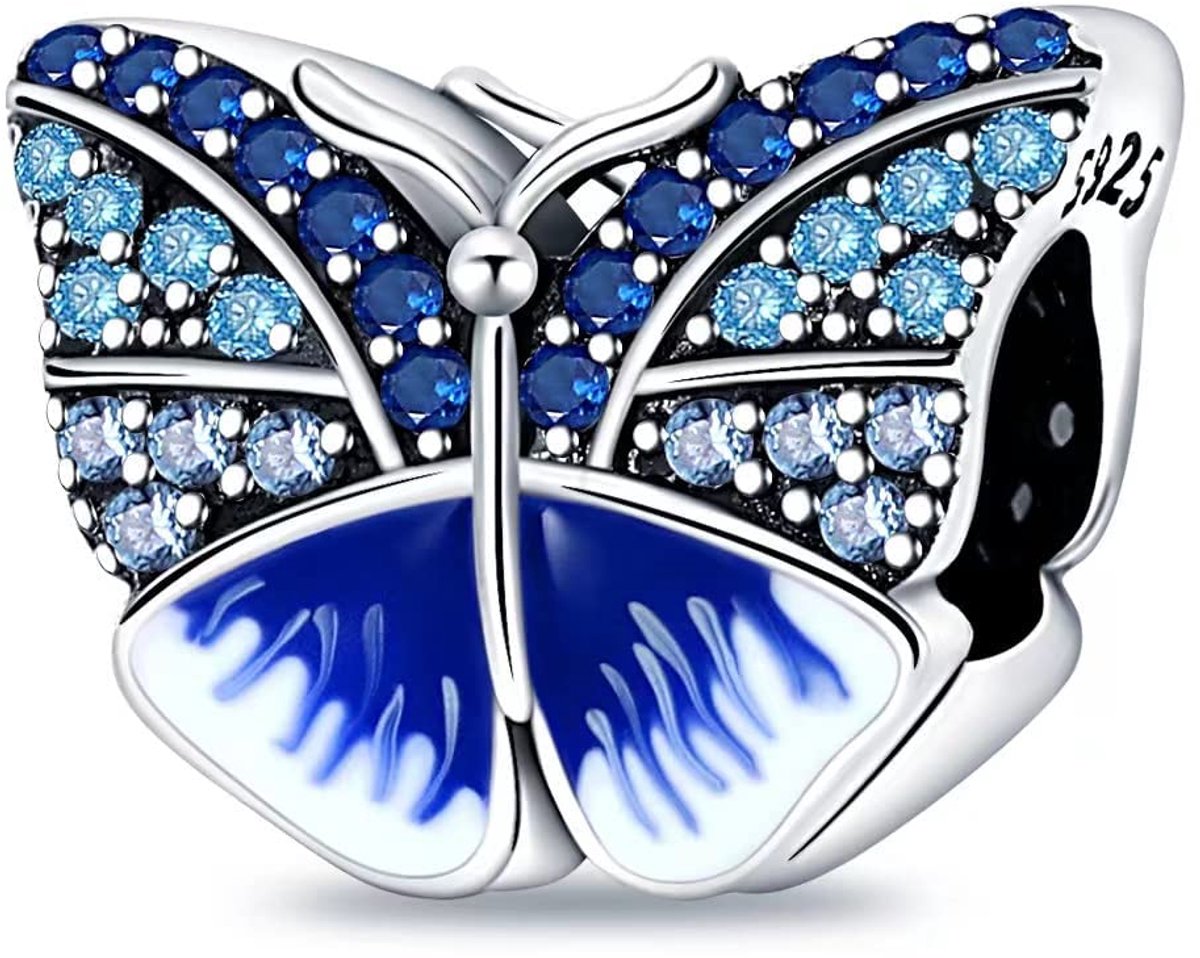 Bedels voor armbanden en halskettingen vlinder bedels muziek bedels kralen sieraden cadeau voor vrouwen meisjes, S, Sterling zilver Zirkonia, Zirkonia