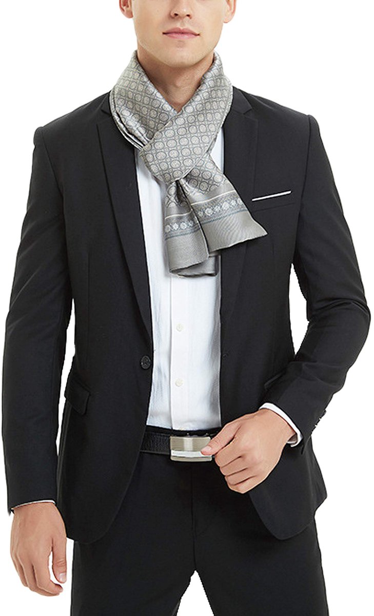 Sjaal voor Voorjaar Herfst Lange Dunne Dubbelzijdige Herensjaal Casual Business 170×30cm