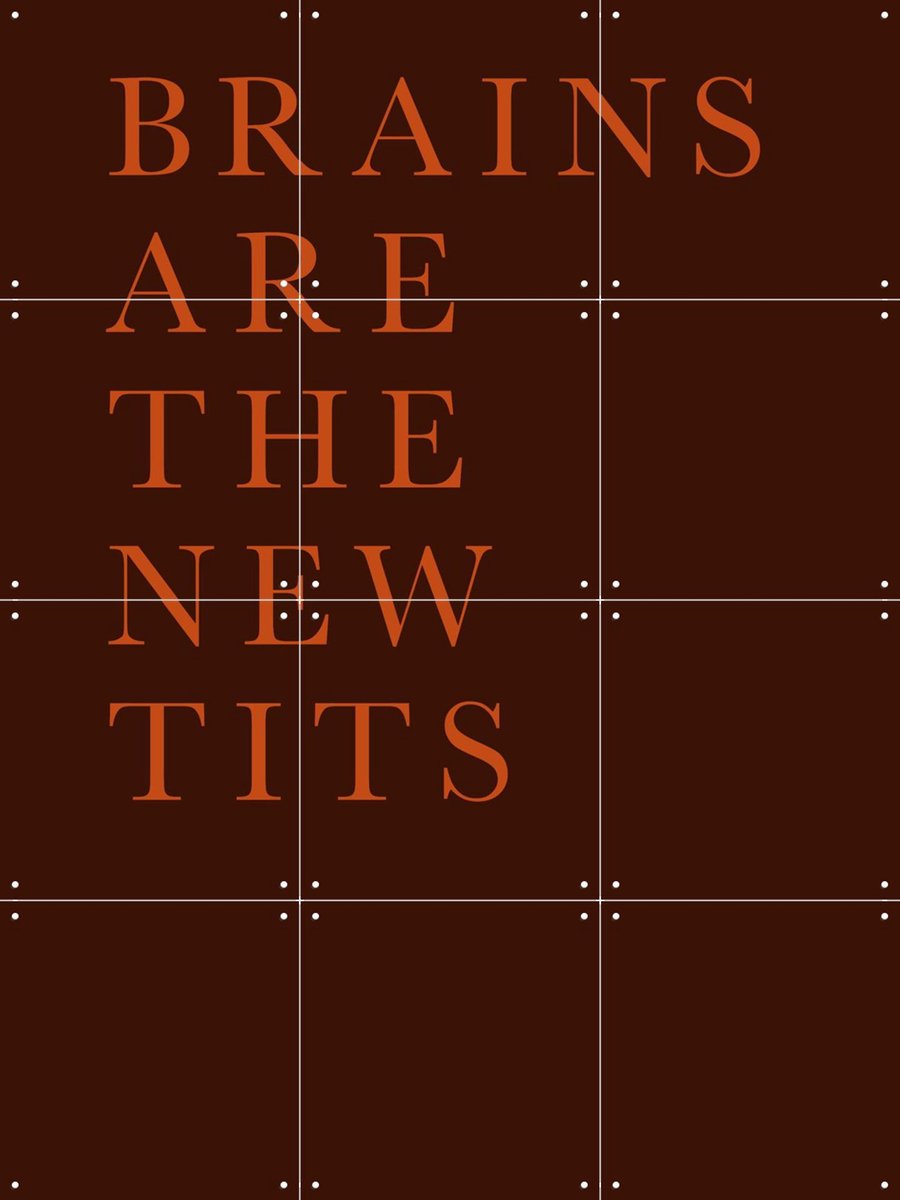 IXXI Brains Are The New Tits, Kubistika - 60 x 80 cm - Gratis ophangtool - Grote wanddecoratie en posters - Abstract, Modern, Digitale Kunst
