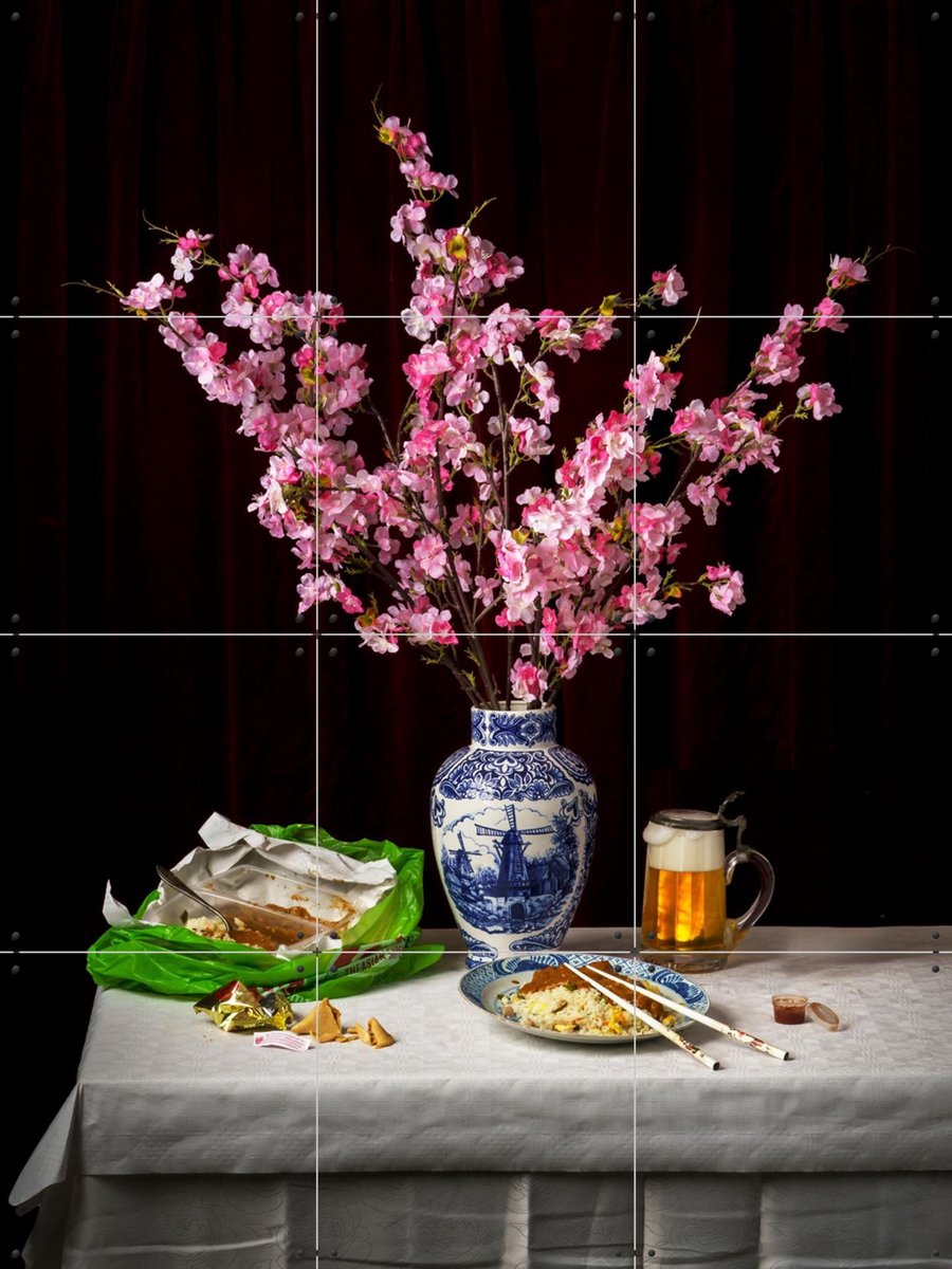 IXXI Take Away, Igor Swinkels - 60 x 80 cm - Gratis ophangtool - Grote wanddecoratie en posters - Fotografie, Keuken, Eetkamer, Voedsel, Bloemen
