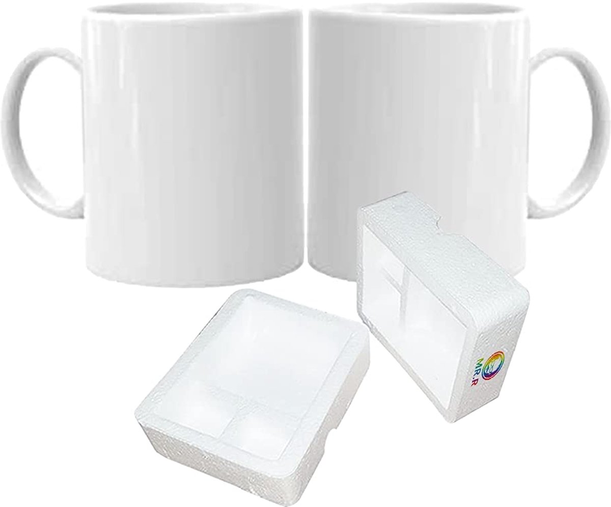 Sublimatie Blanks Vaatwasserbestendige Witte Keramische Koffiemokken Drinkbeker Mok Voor Melk, Thee, Cola, Water, 325 ml (11 oz), 2 stuks per set
