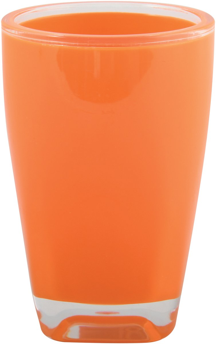 MSV TAHITI Tandenborstelhouder – Stalen Beker voor de Badkamer – Badkamer Organizer in Oranje – Tandenborstelhouders met Tijdloos Design