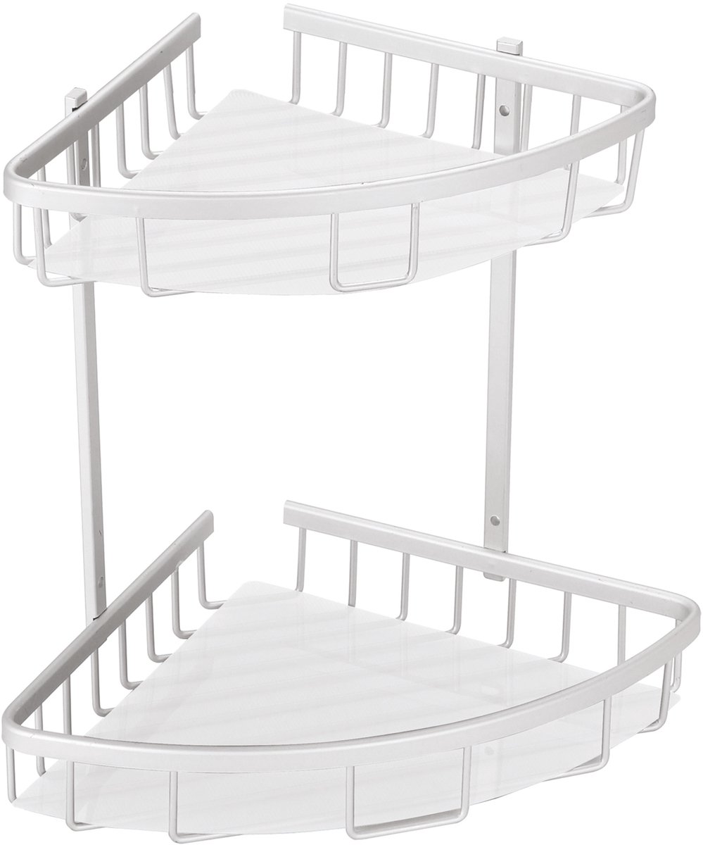 MSV Badkamer Planchet – Wandplanchet Badkamer met Randbeveiliging – Opbergplanchet Badkamer Rek – 36 x 2 cm – Inclusief Bevestigingsschroeven