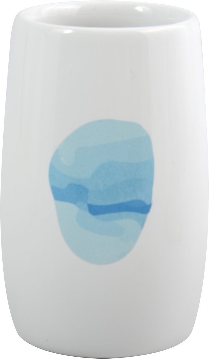 MSV Tandenborstelhouder Watercolor – Tumbler Badkamer voor Tandenborstel en Tandpasta – Vochtbestendig – 7,6 x 11,5 cm