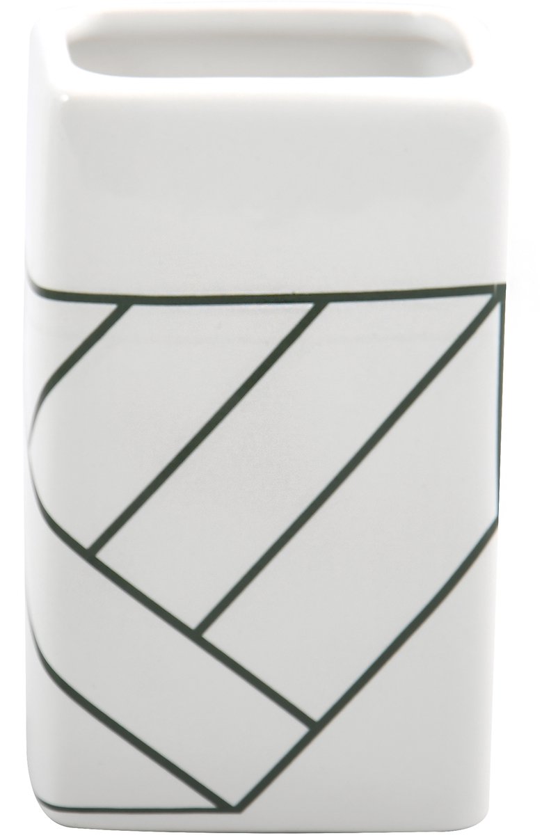 MSV Tandenborstelhouder Monolithic – Tumbler Badkamer voor Tandenborstel en Tandpasta – Vochtbestendig – 6,5 x 6,5 cm