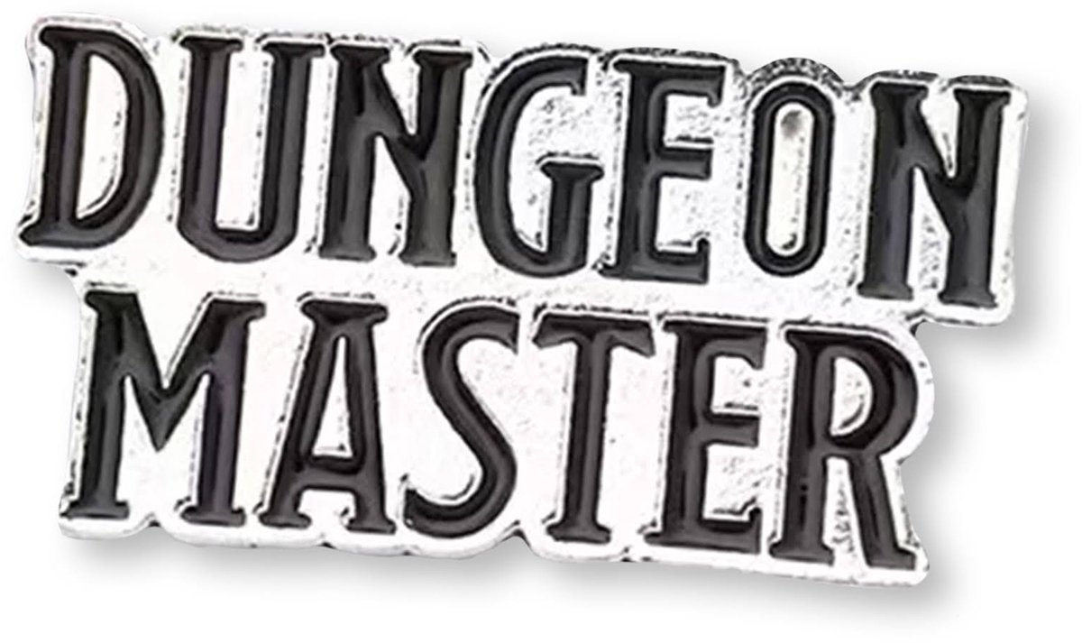 Lapi Toys - D&D pin - Dungeon Master Pin - Dnd - Dungeons and Dragons - Metaal - Zilverkleurig - Zwart