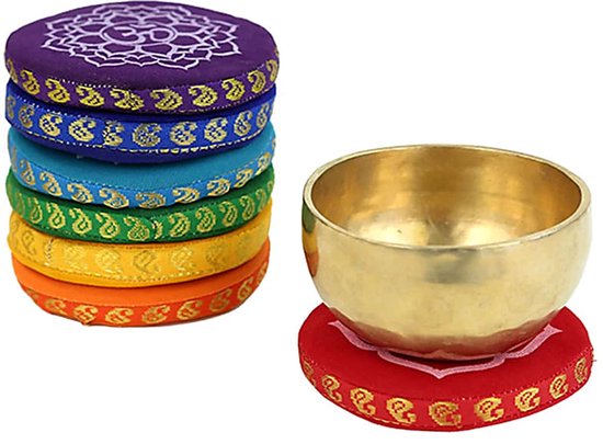 Klankschaalkussens set 7 Chakra's - 9.5 cm — afbeelding 3