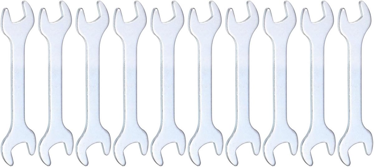 Steeksleutels 10 mm x 12 mm metrisch super dunne kleine platte kopsleutel verzinkte steeksleutel voor autoreparatie meubelmontage