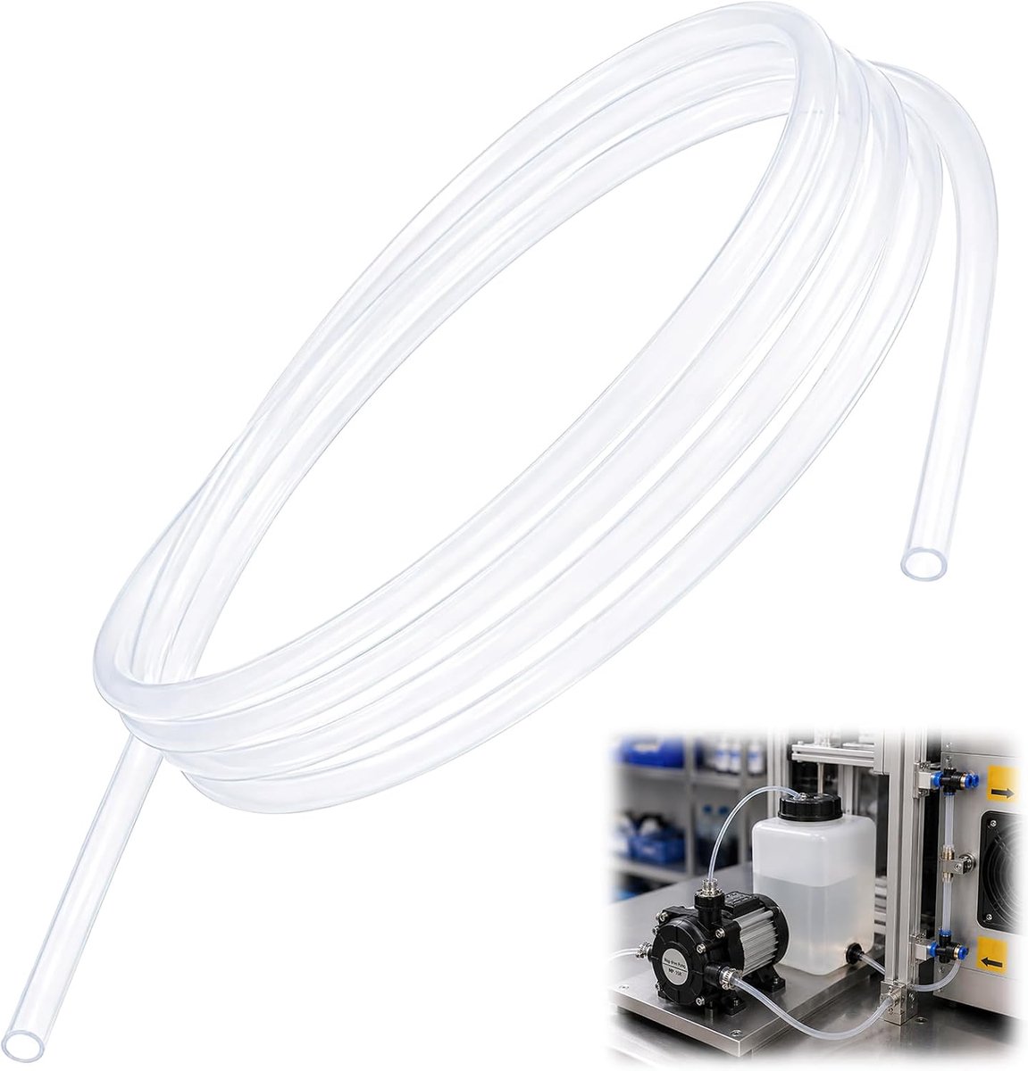 Transparante Siliconenslang 3 m, Flexibel 4 mm ID x 6 mm OD, Slang voor Aquarium, Luchtleiding, Kleine Pomp en DIY