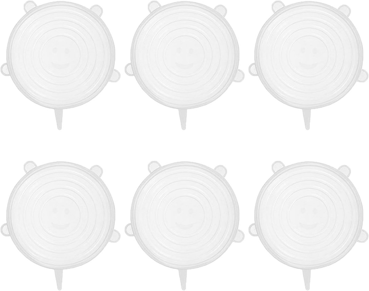 Deksels, rekbaar, 11 cm, herbruikbare siliconen stretch deksels voor kommen, bekers, blikjes, universele afdekking voor levensmiddelen, vershouddeksel van voedselveilige siliconen