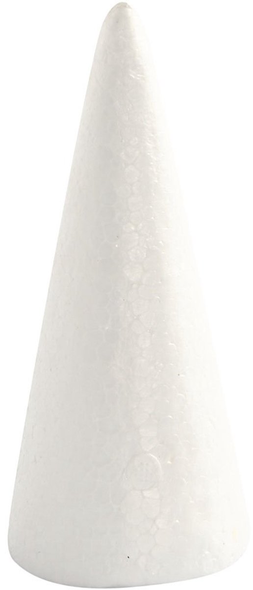543600 kegels van polystyreen, 14,5 cm, wit, 5 stuks