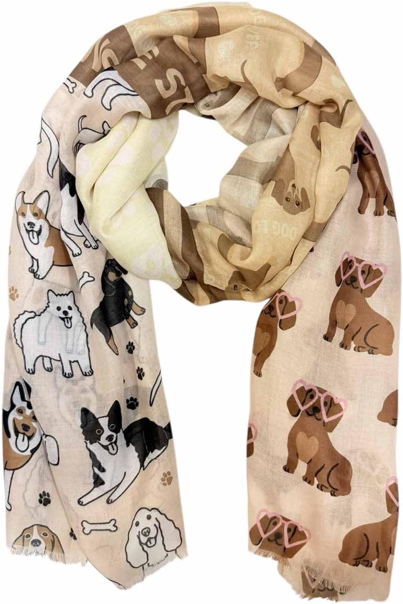 Zijden Hond Teckel Poot Fashion Lente Sjaals Zomer Herfst Halsdoek Overgangssjaal Kleurverloop Stola Doek Zijde Hond