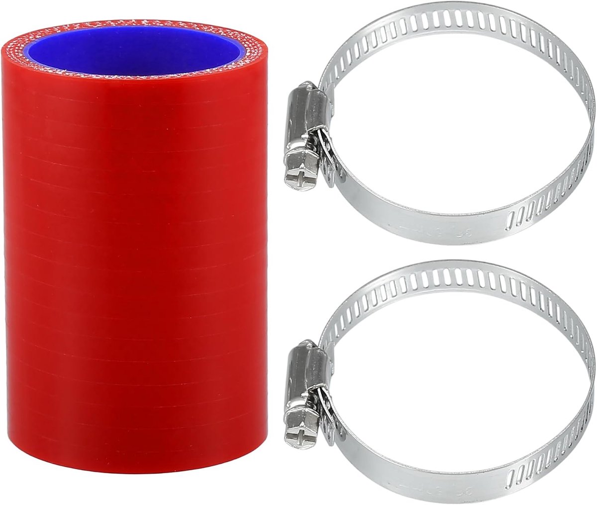 Rechte Koppeling Silicone Slang 1.57" ID 2.99" Lengte 0 Grad Universele Auto Silicone Slang Koelslang 4-Laags 5mm Dikte Inlaat/Turbo/Intercooler Pijp Rood Blauw 1 Set