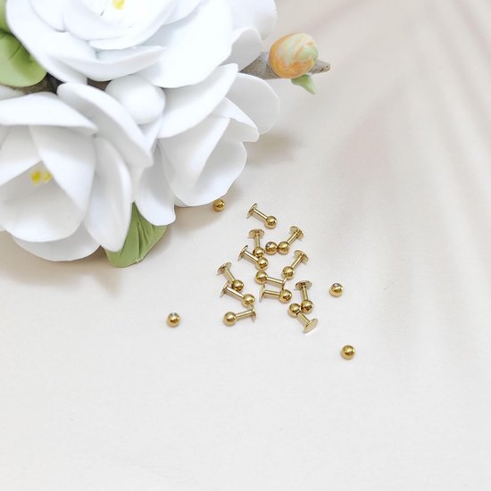 Studs Labret Bars Rvs 6-12mm Zilver Goud Zwart Helix Tragus Stud Piercing Sieraden, 4mm, Roestvrij staal — afbeelding 4