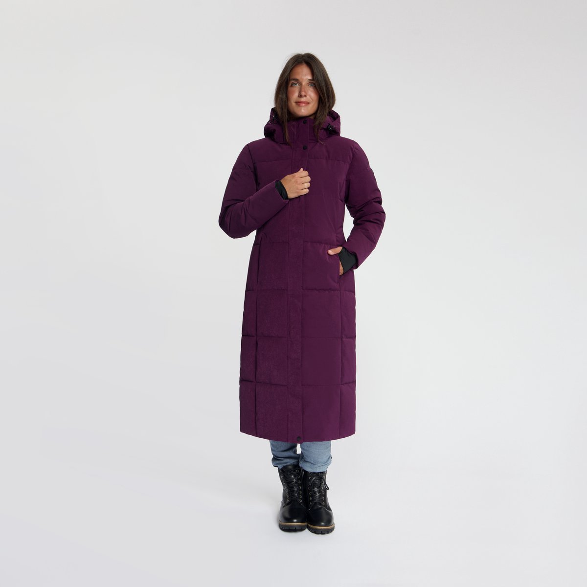 Travelin’ Andels Dames Puffer winterjas Waterdicht Paars