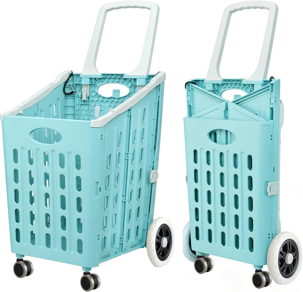 Boodschappentrolley, inklapbaar, groen