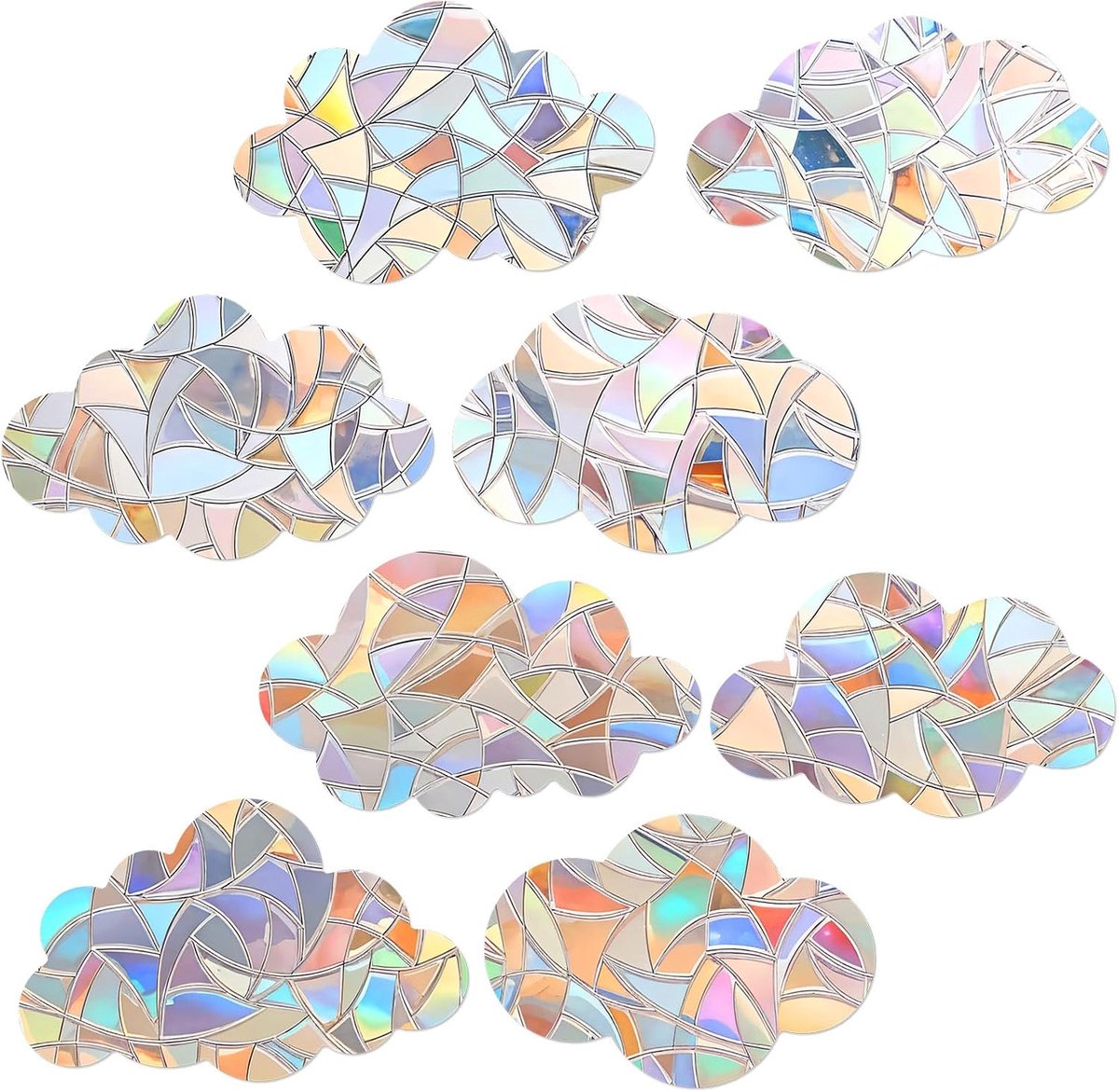 Raamstickers, pvc, anti-botsingsstickers, vogelbescherming, regenboog, raamfolie, cirkelvormige zonnevanger, stickers, decoratie voor stop, vogels, deurraam, eetkamer, slaapkamer, 25 stuks