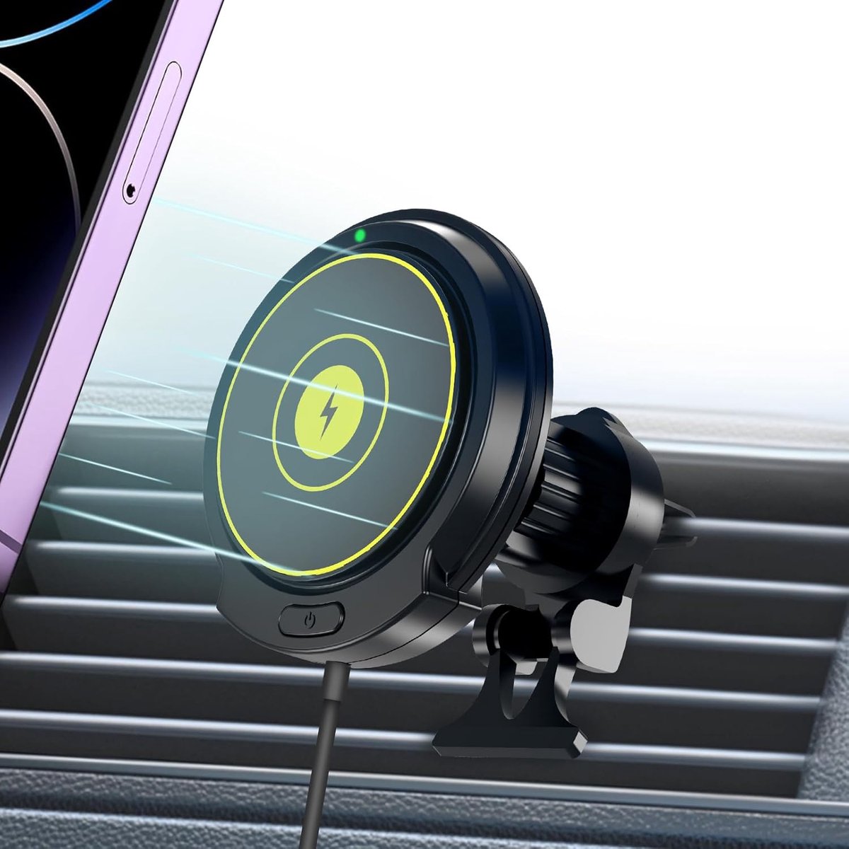 15W Magnetisch draadloos autolader met houder voor iPhone, snelladen voor ventilatieroosters, compatibel met iPhone 16 Pro/Plus/Max 15 14 13 12 serie & magnetische telefoonhoesjes