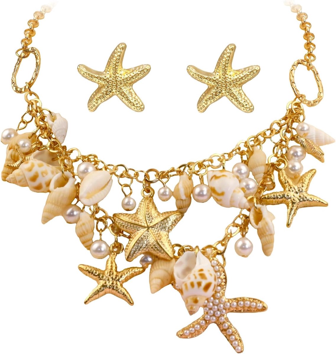 zeester-oorbellen, zeemeermin-kostuum, accessoires voor carnaval, strandfeest, themafeest