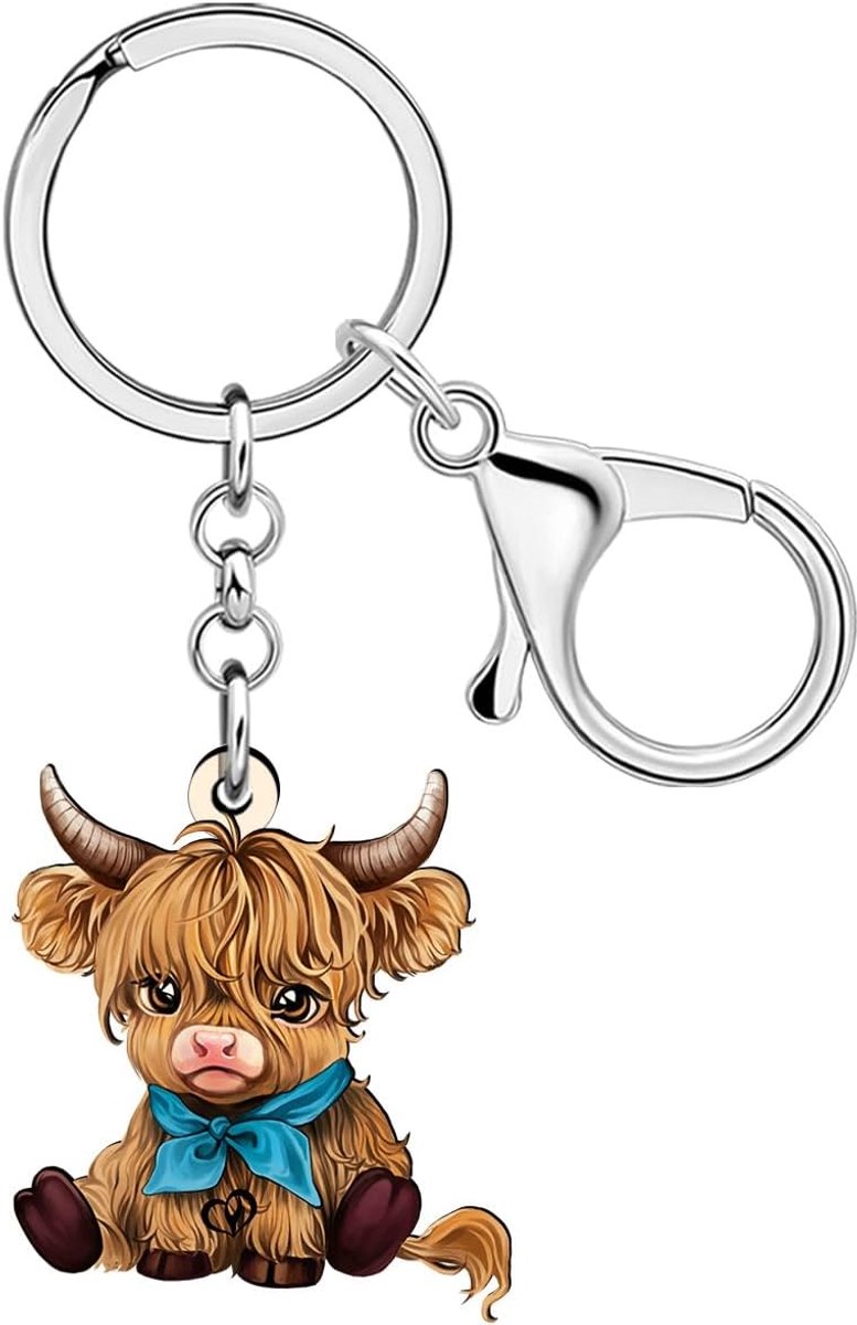 Acryl Leuke Hoogland Koe Sleutelhanger Autosleutels Portemonnee Sleutelhanger Sleutelhangers Accessoires Geschenken Voor Vrouwen Meisjes Koe Liefhebbers Charm