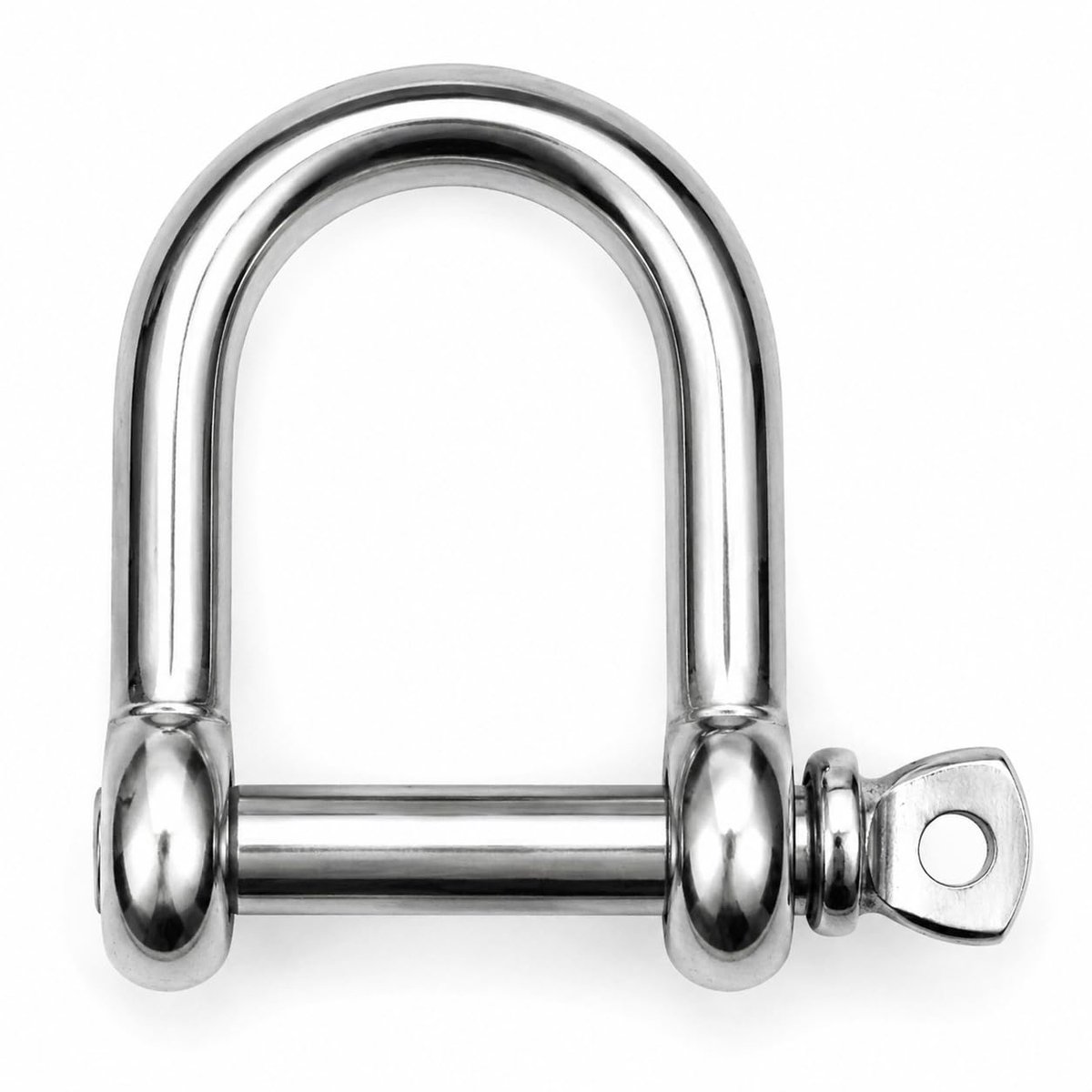 wijd RVS A4 (AISI 316), 8 mm | Sterke D-sluiting voor kettingen en lijnen, Maritieme bevestiging, Corrosiebestendig, Set van 2