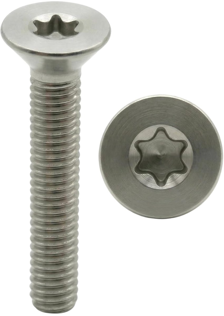 Schroeven M5x25 mm met verzonken kop TORX Ø 5x25 mm | Schroeven M5 x 25mm TX25-indeling | A2-70 roestvrij staal (V2A/304) | ISO 14581 : PAKKET VAN 20 Stuks